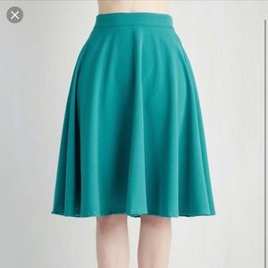 ModCloth Rocksteady Bugle Joy Skirt in Teal - XL